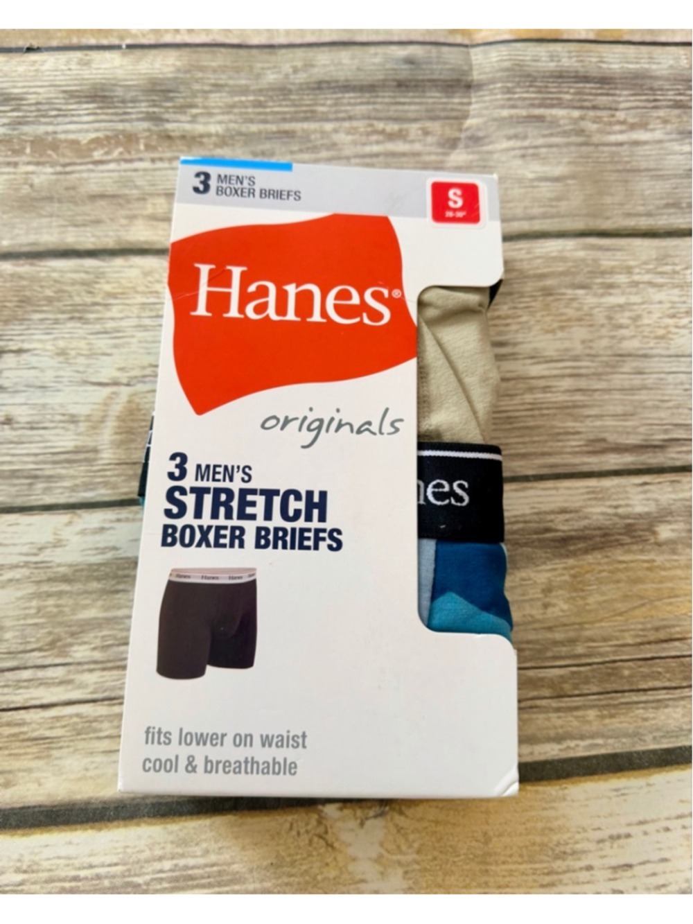 NEW N PACKAGE-HANES BOXER BRIEFS-SMALL